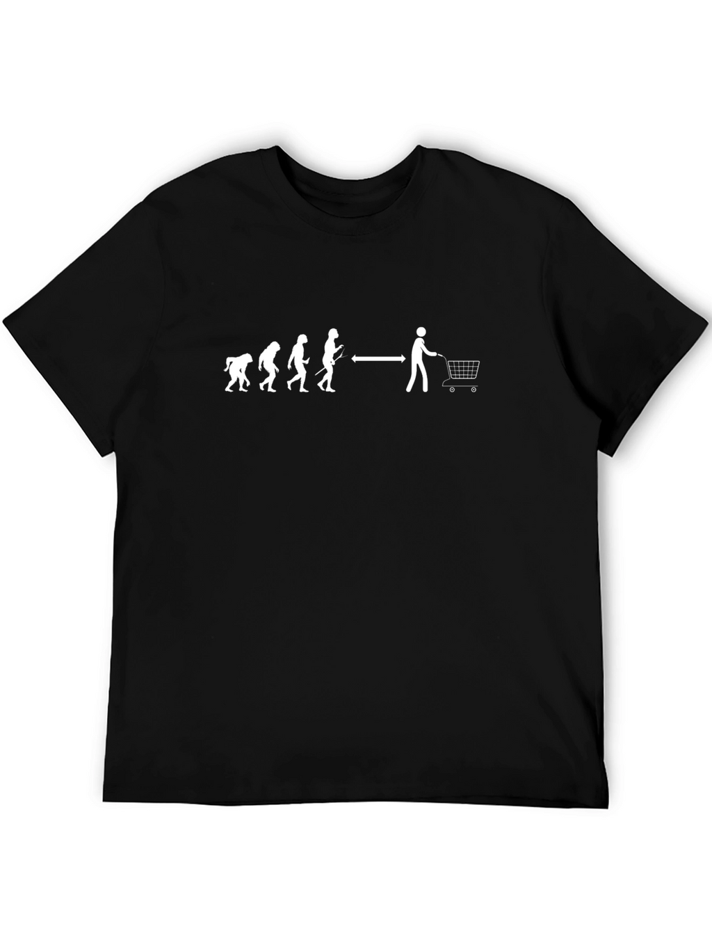 Evolution of Shopping Black T-Shirt