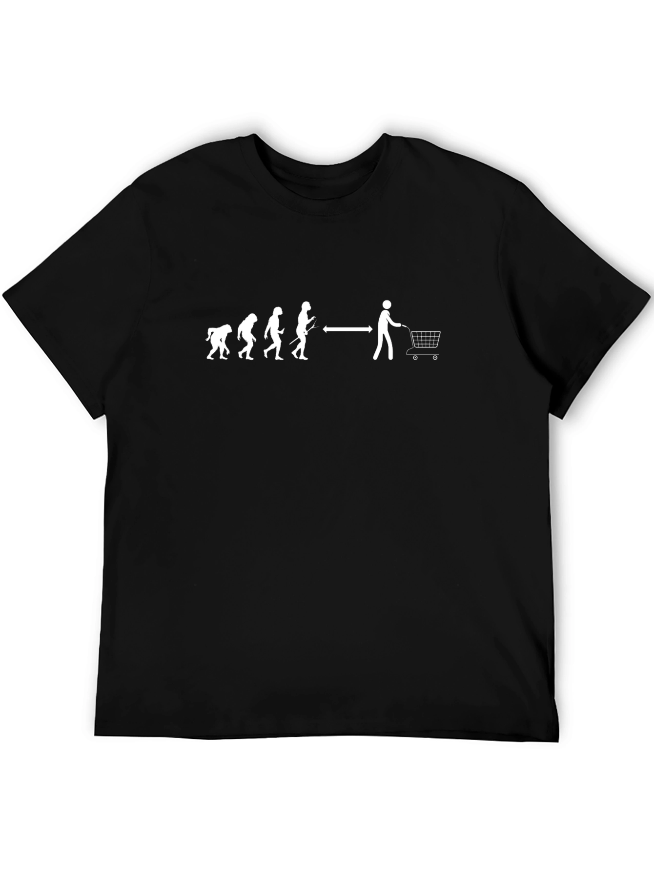 Evolution of Shopping Black T-Shirt