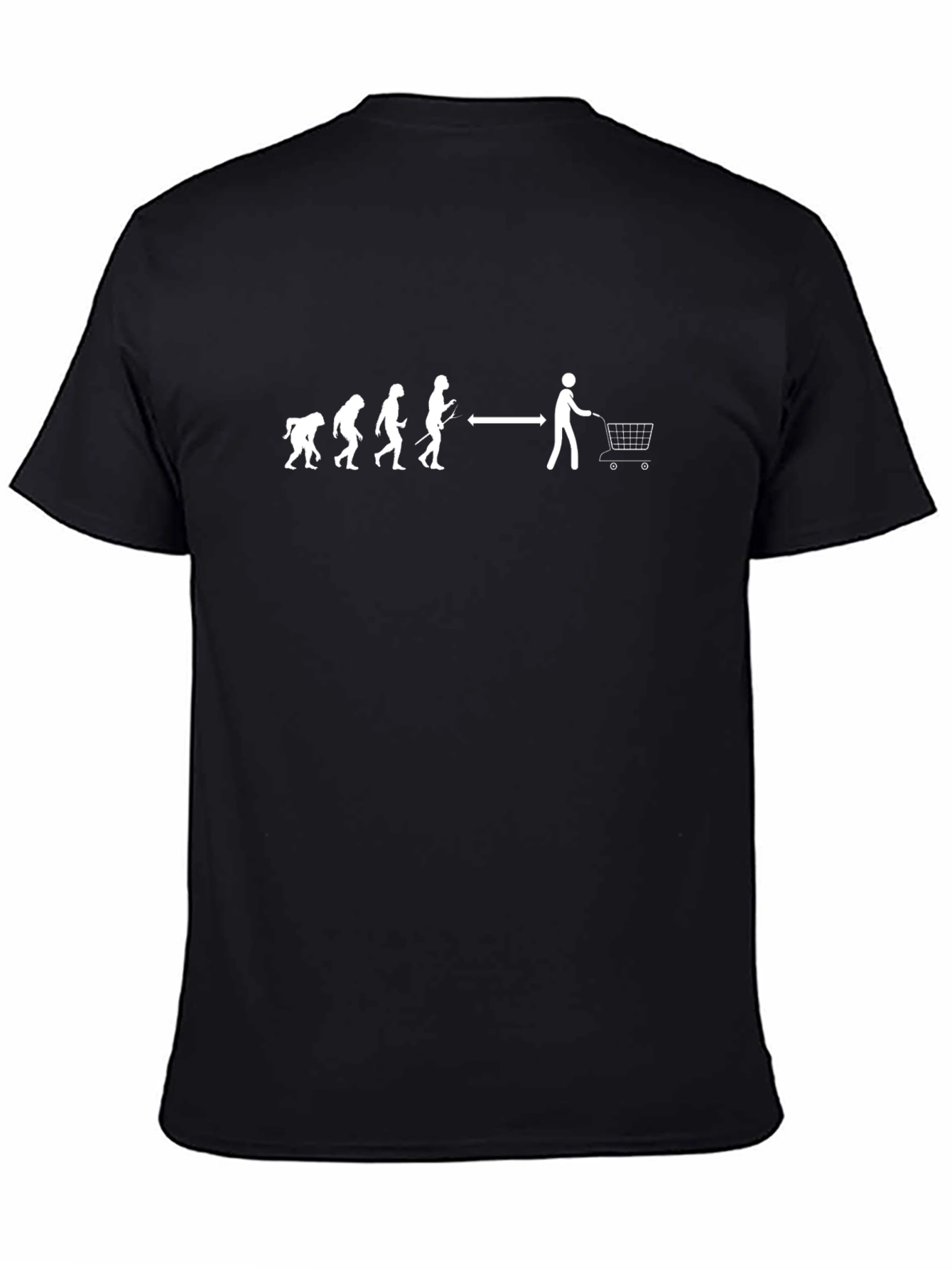 Evolution of Shopping Black T-Shirt