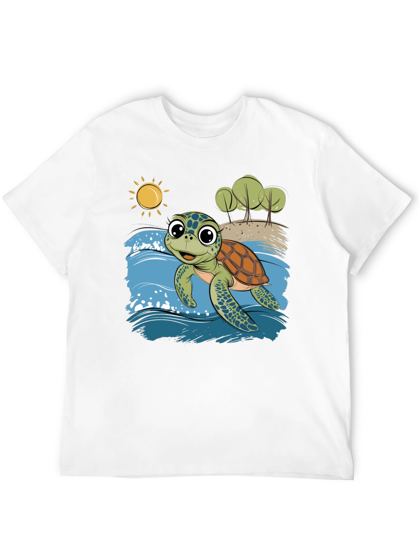 Sea Turtle Graphic T-Shirt - Fun Beach Design