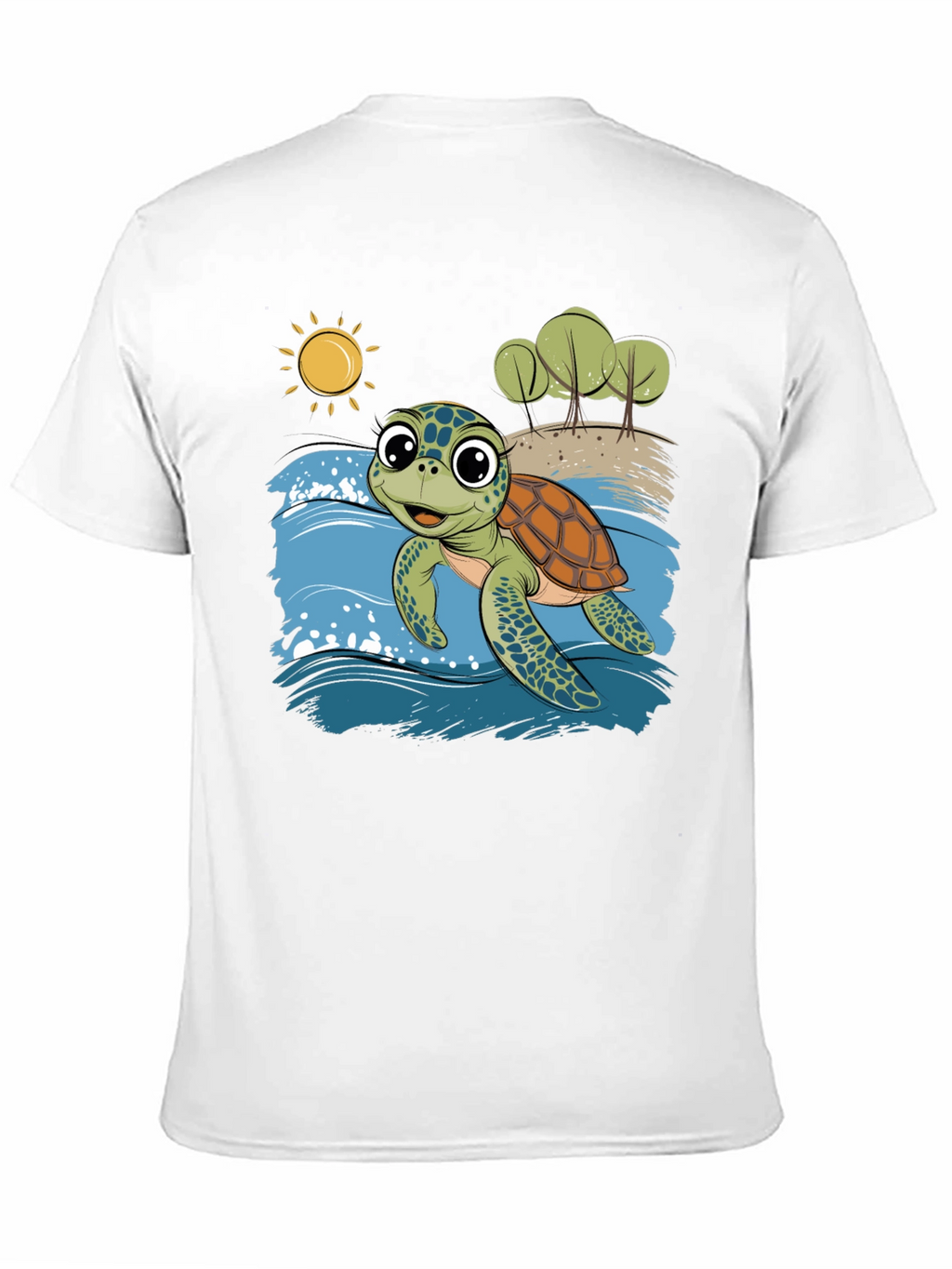 Sea Turtle Graphic T-Shirt - Fun Beach Design