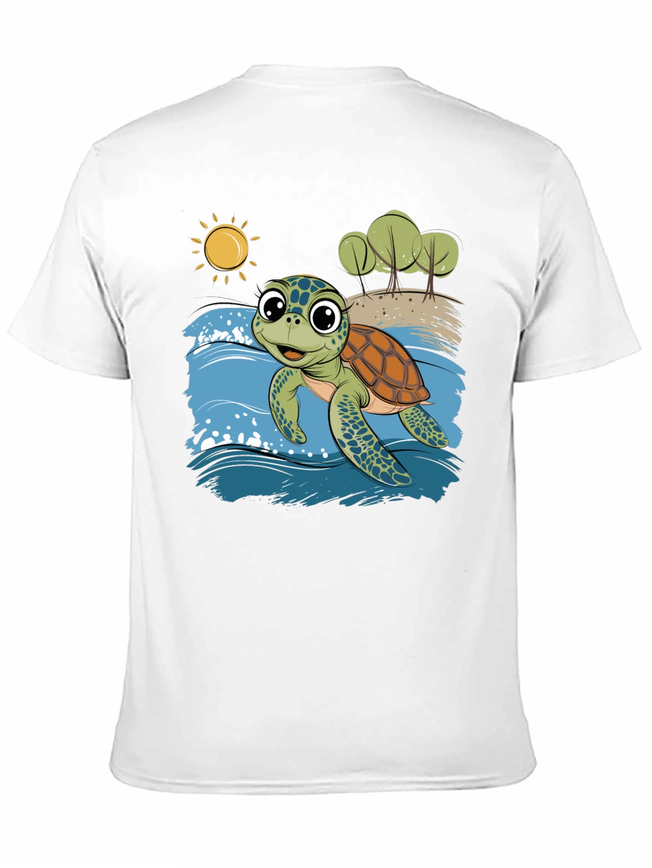 Sea Turtle Graphic T-Shirt - Fun Beach Design