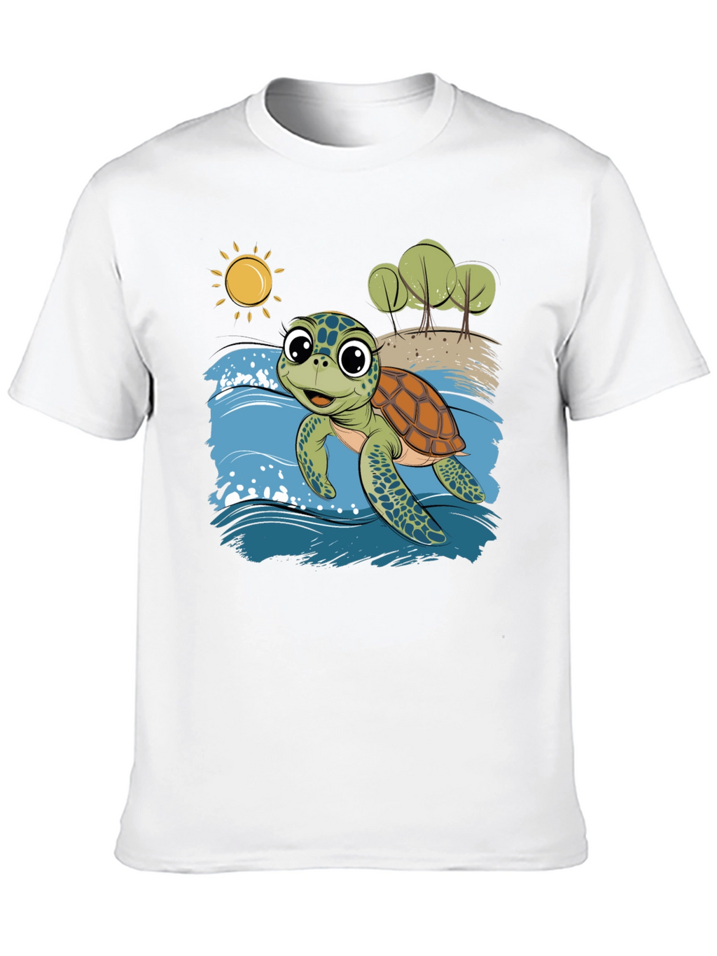 Sea Turtle Graphic T-Shirt - Fun Beach Design