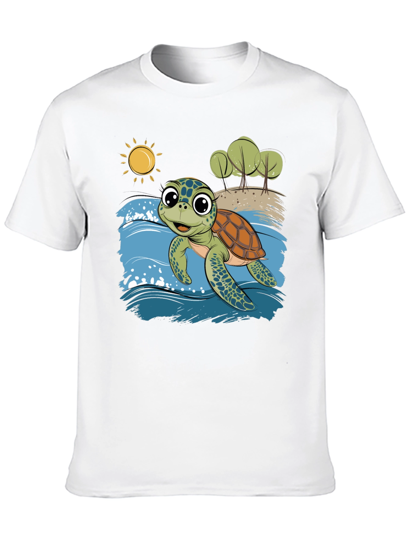 Sea Turtle Graphic T-Shirt - Fun Beach Design