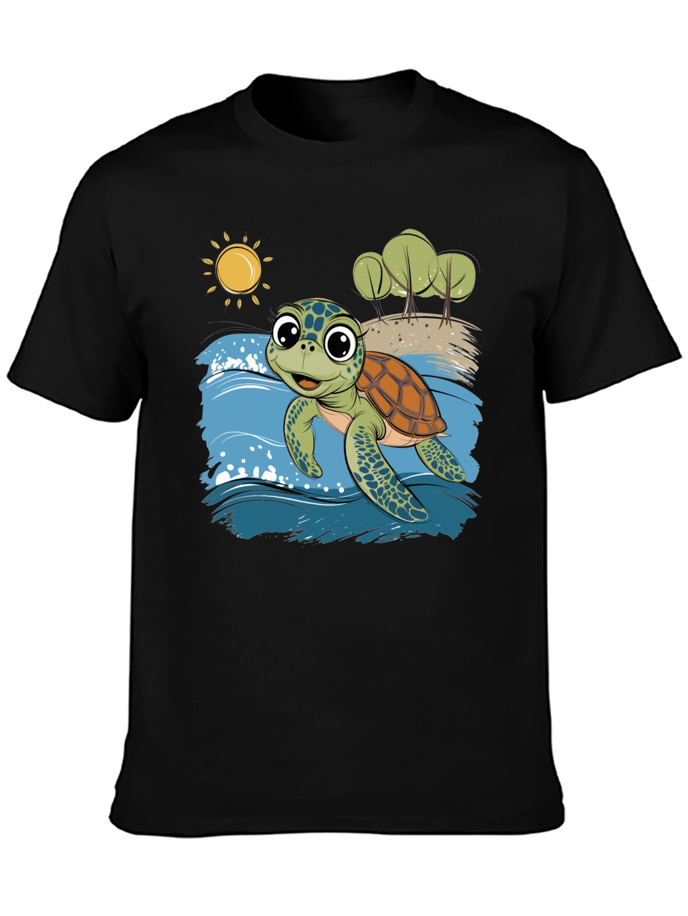 Sea Turtle Graphic T-Shirt - Fun Beach Design