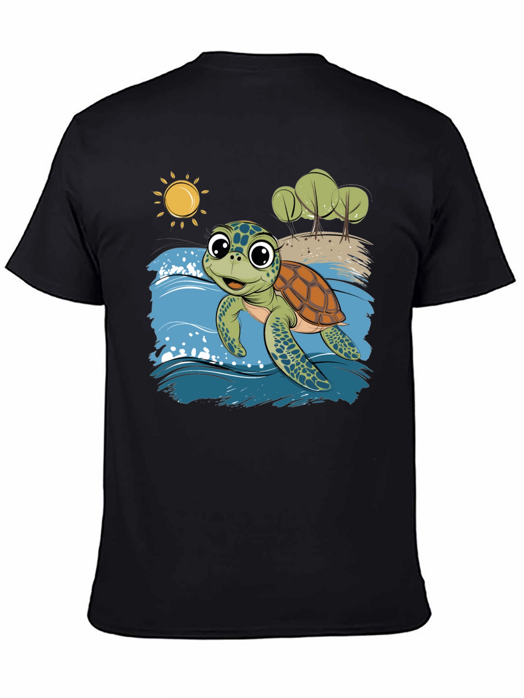 Sea Turtle Graphic T-Shirt - Fun Beach Design