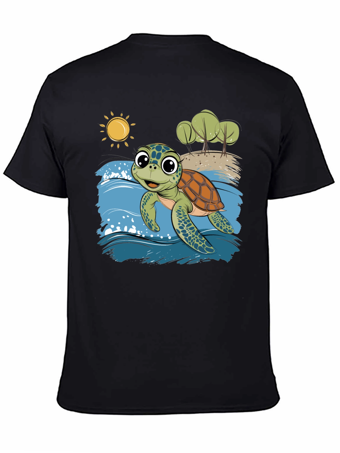 Sea Turtle Graphic T-Shirt - Fun Beach Design