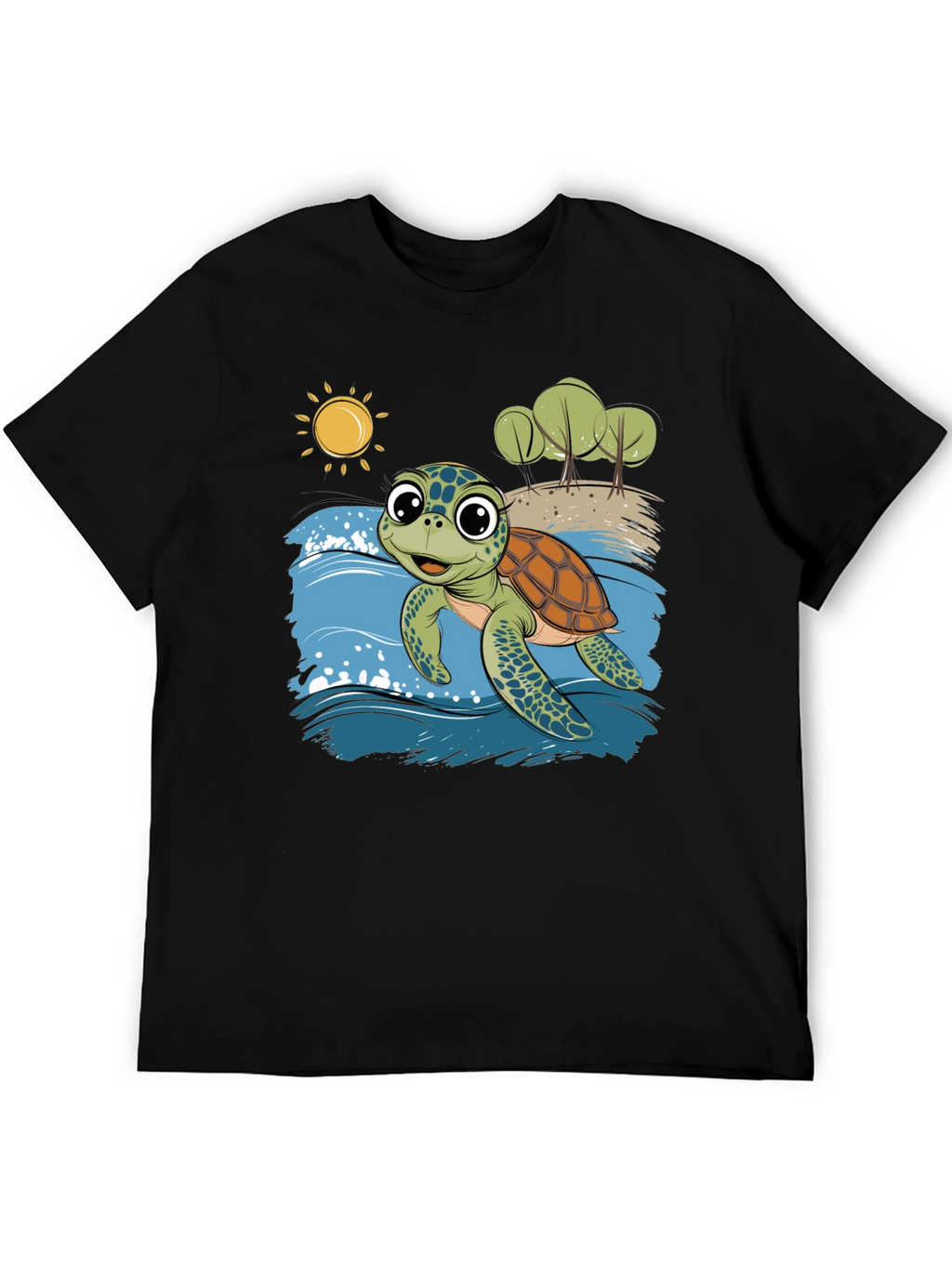 Sea Turtle Graphic T-Shirt - Fun Beach Design