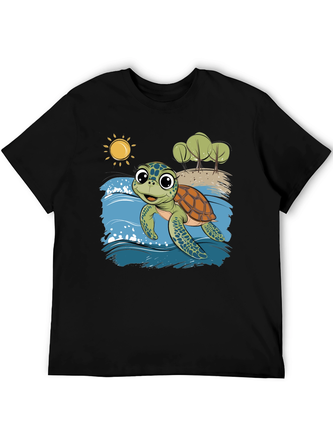 Sea Turtle Graphic T-Shirt - Fun Beach Design