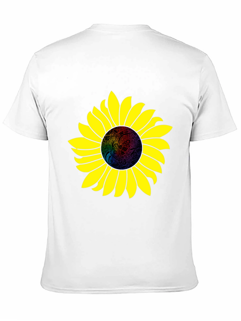 Sunflower Graphic Print Black T-Shirt