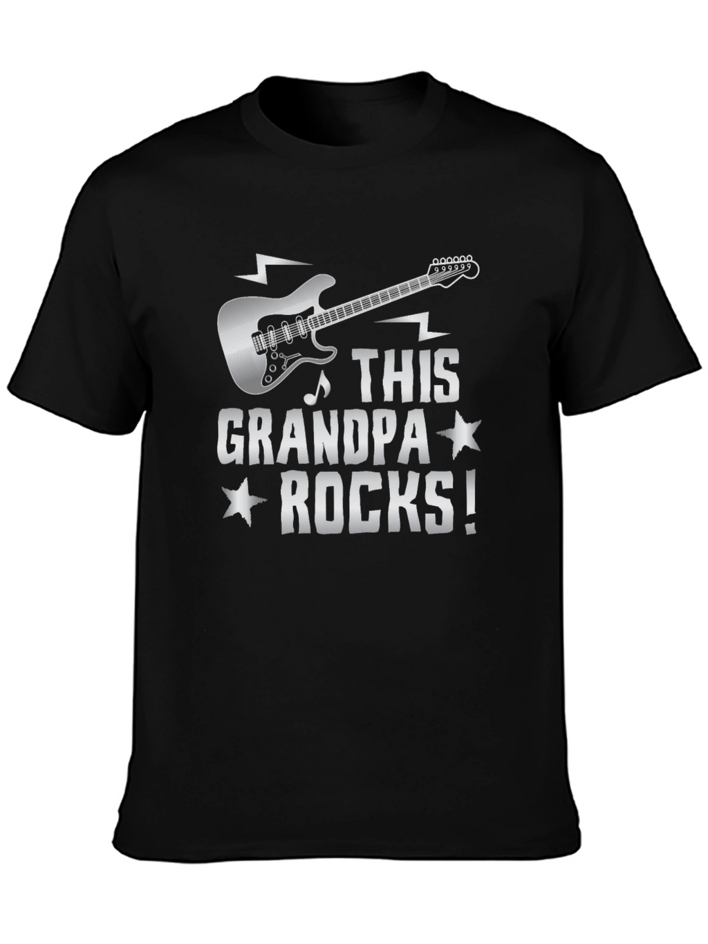 This Grandpa Rocks! Guitar Graphic T-Shirt