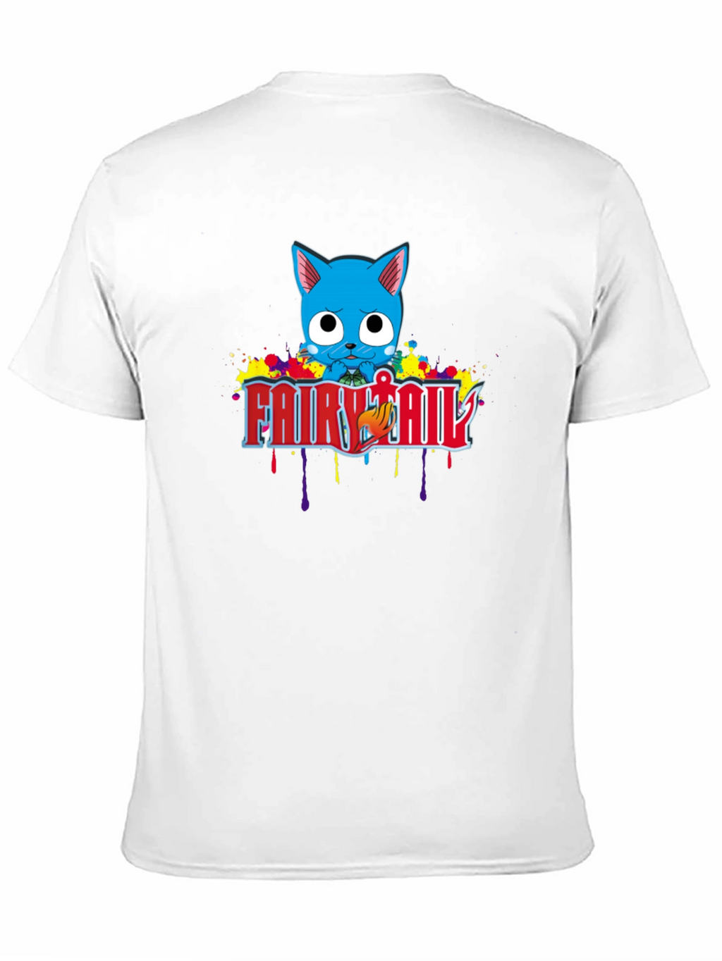Fairy Tail Happy Anime T-Shirt - Black