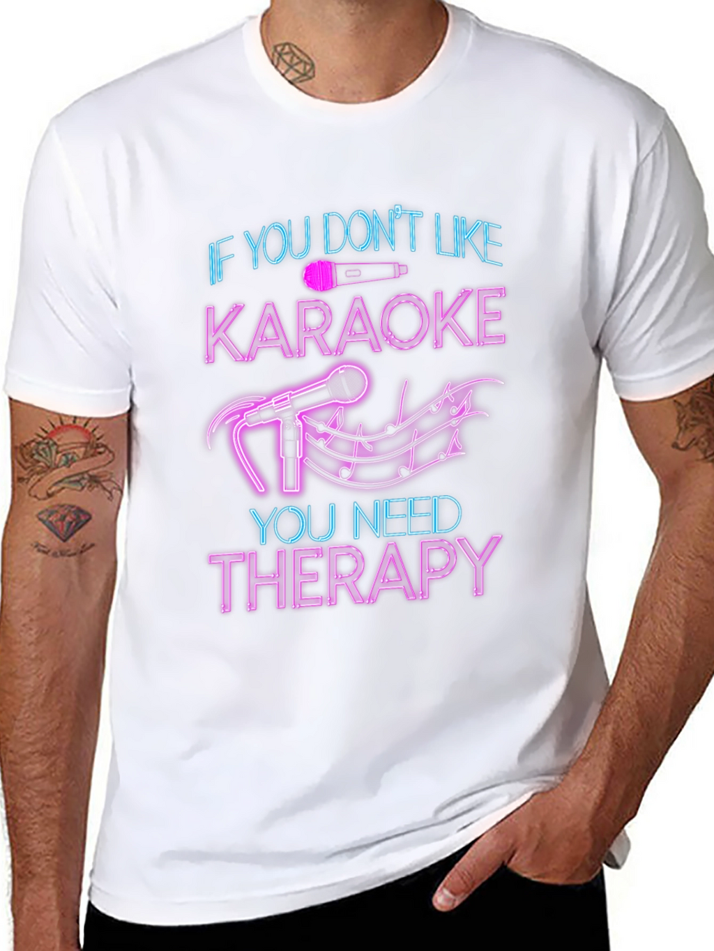Karaoke Therapy T-Shirt - Funny Music Lover Tee