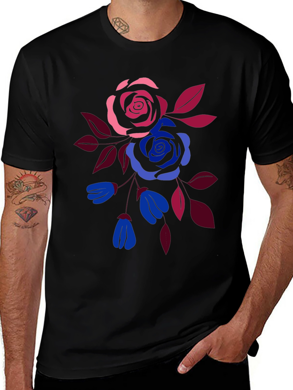 Floral Print Crew Neck T-Shirt