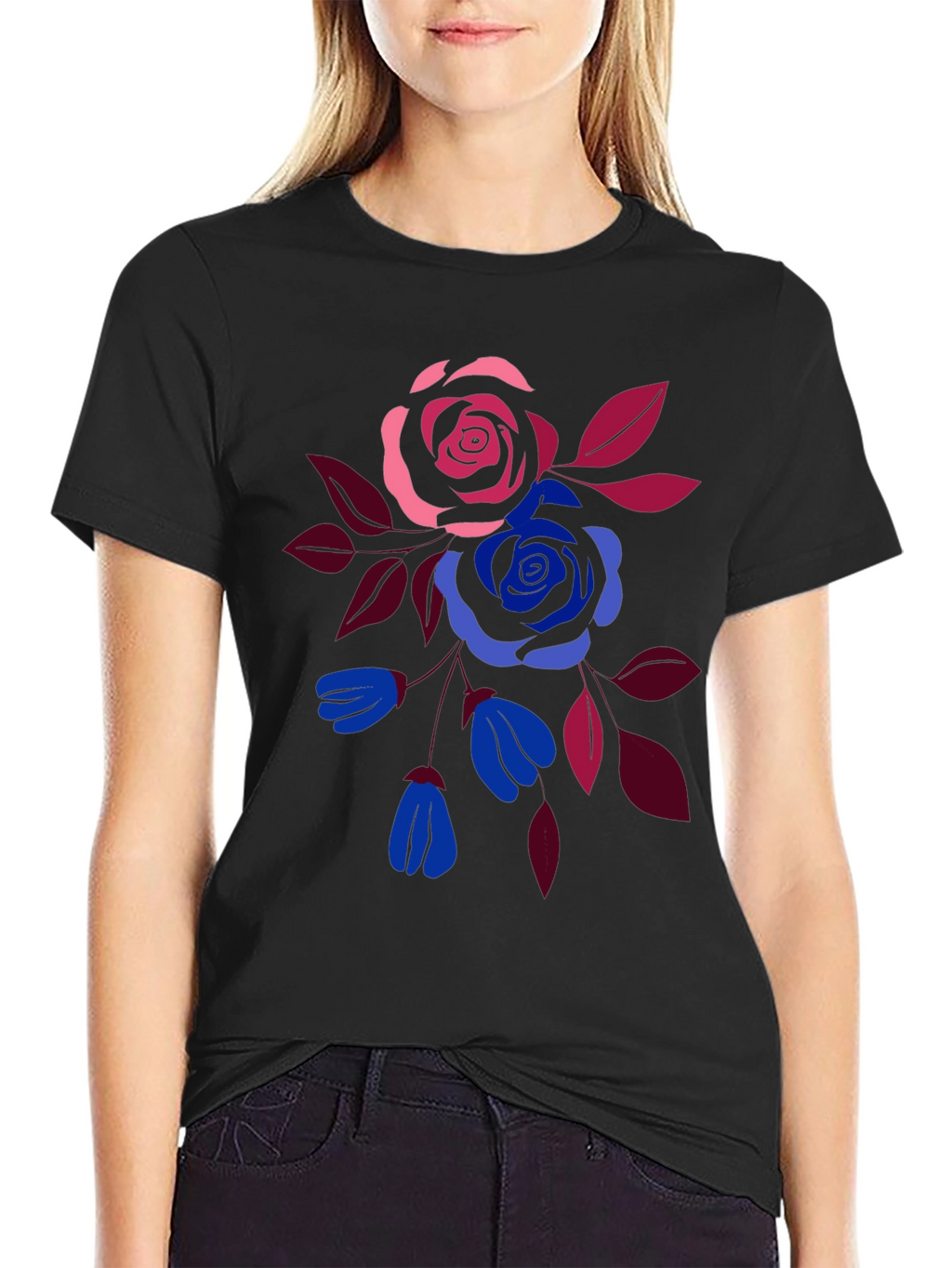 Floral Print Crew Neck T-Shirt