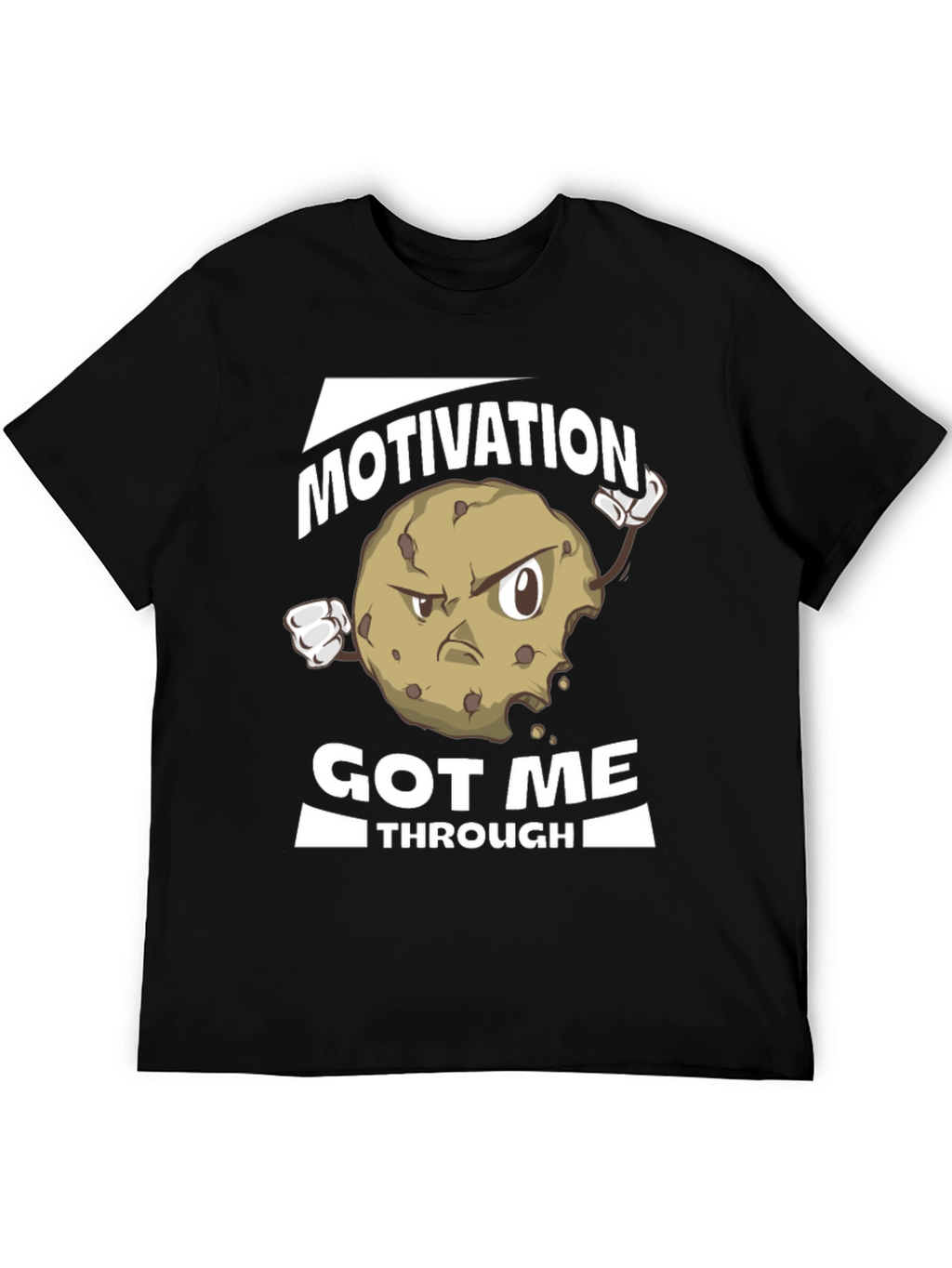 Motivation Cookie Black T-Shirt - Funny Workout Tee