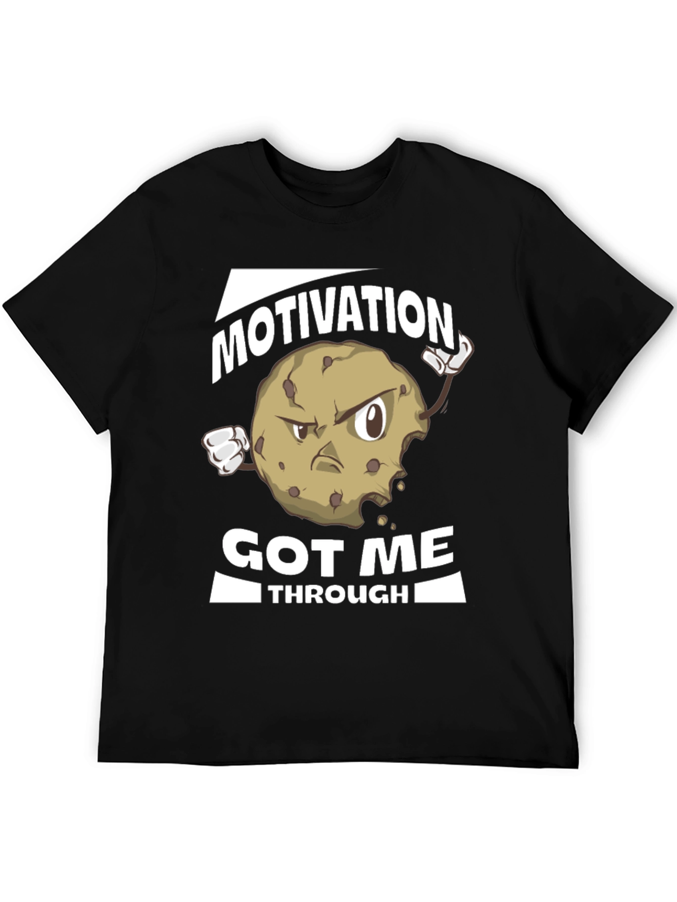 Motivation Cookie Black T-Shirt - Funny Workout Tee