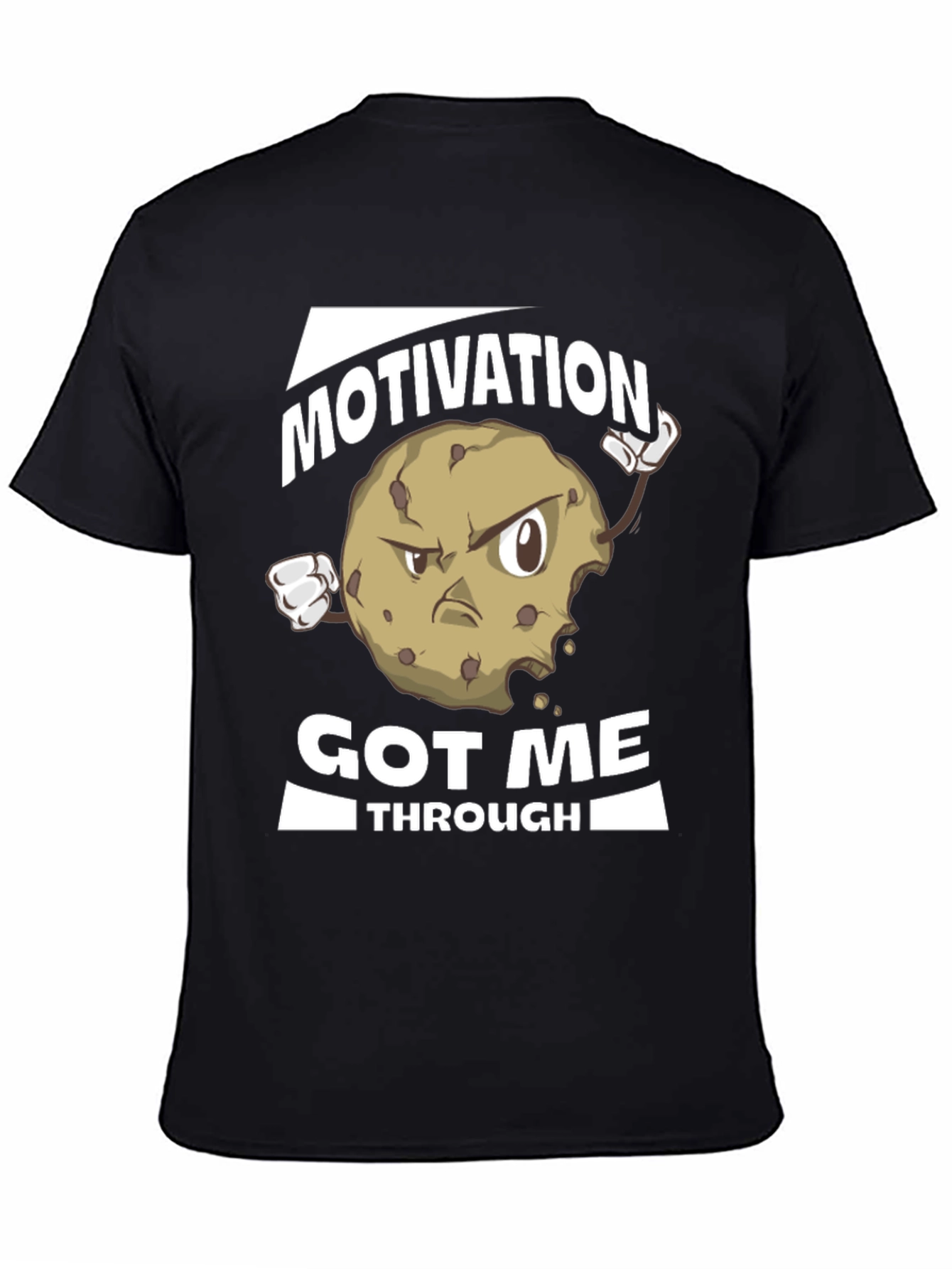 Motivation Cookie Black T-Shirt - Funny Workout Tee