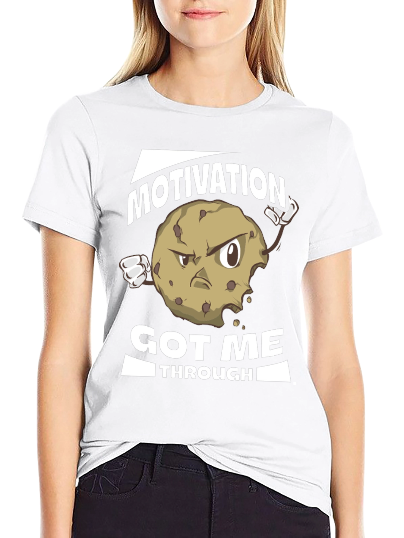 Motivation Cookie Black T-Shirt - Funny Workout Tee