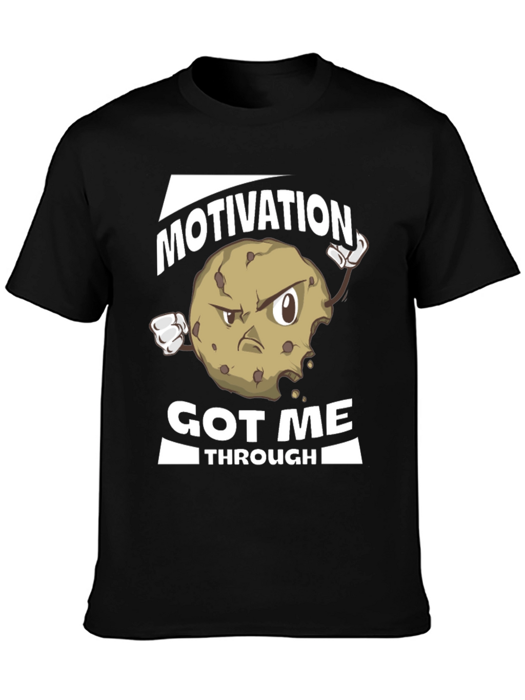 Motivation Cookie Black T-Shirt - Funny Workout Tee