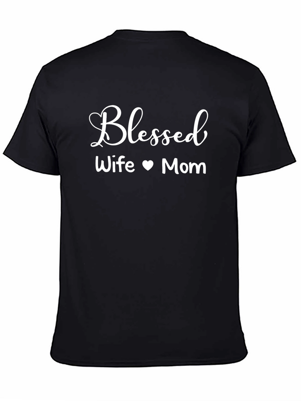 Blessed Wife Mom Graphic Tee - Black