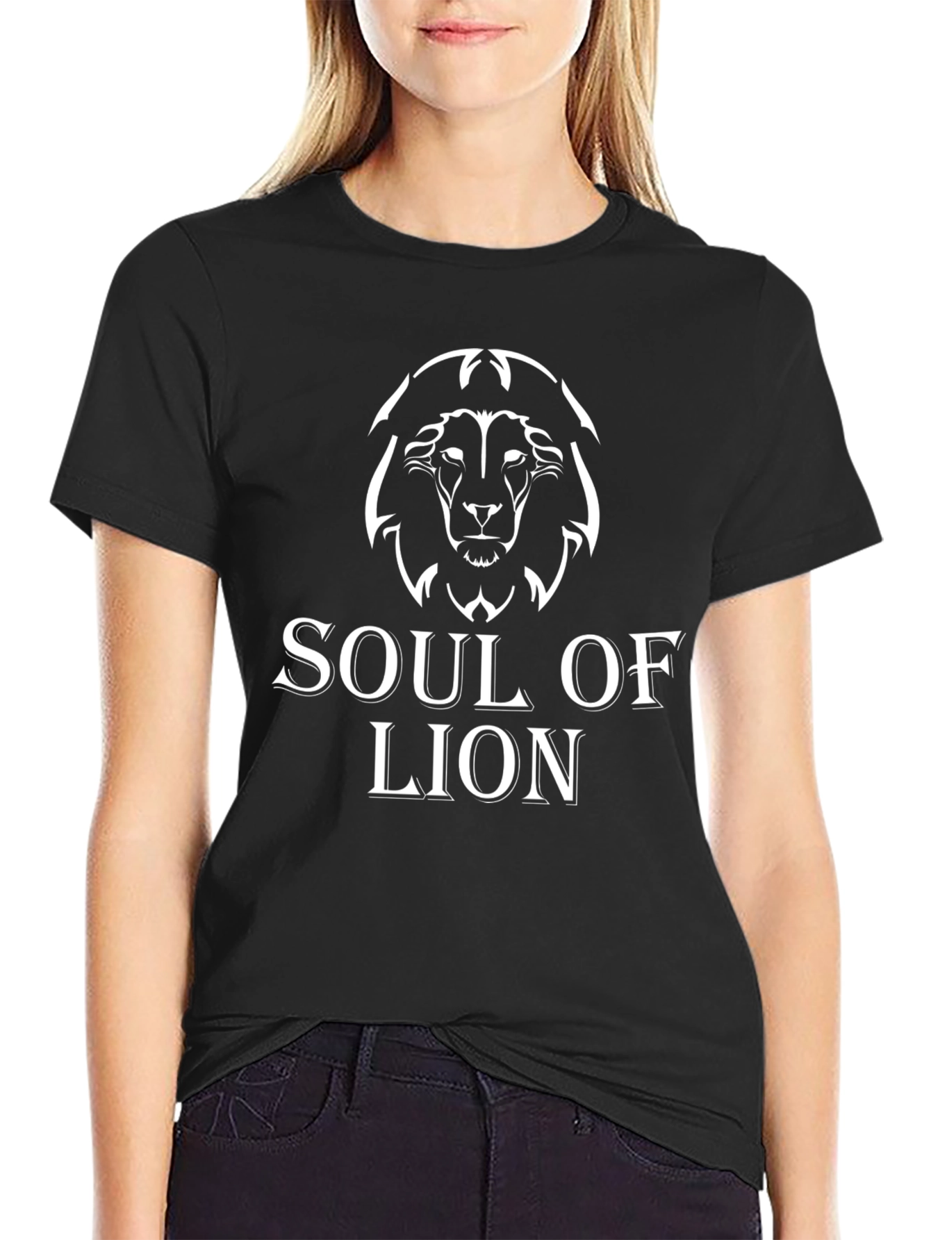 Soul of Lion Graphic Tee - Premium Black T-Shirt