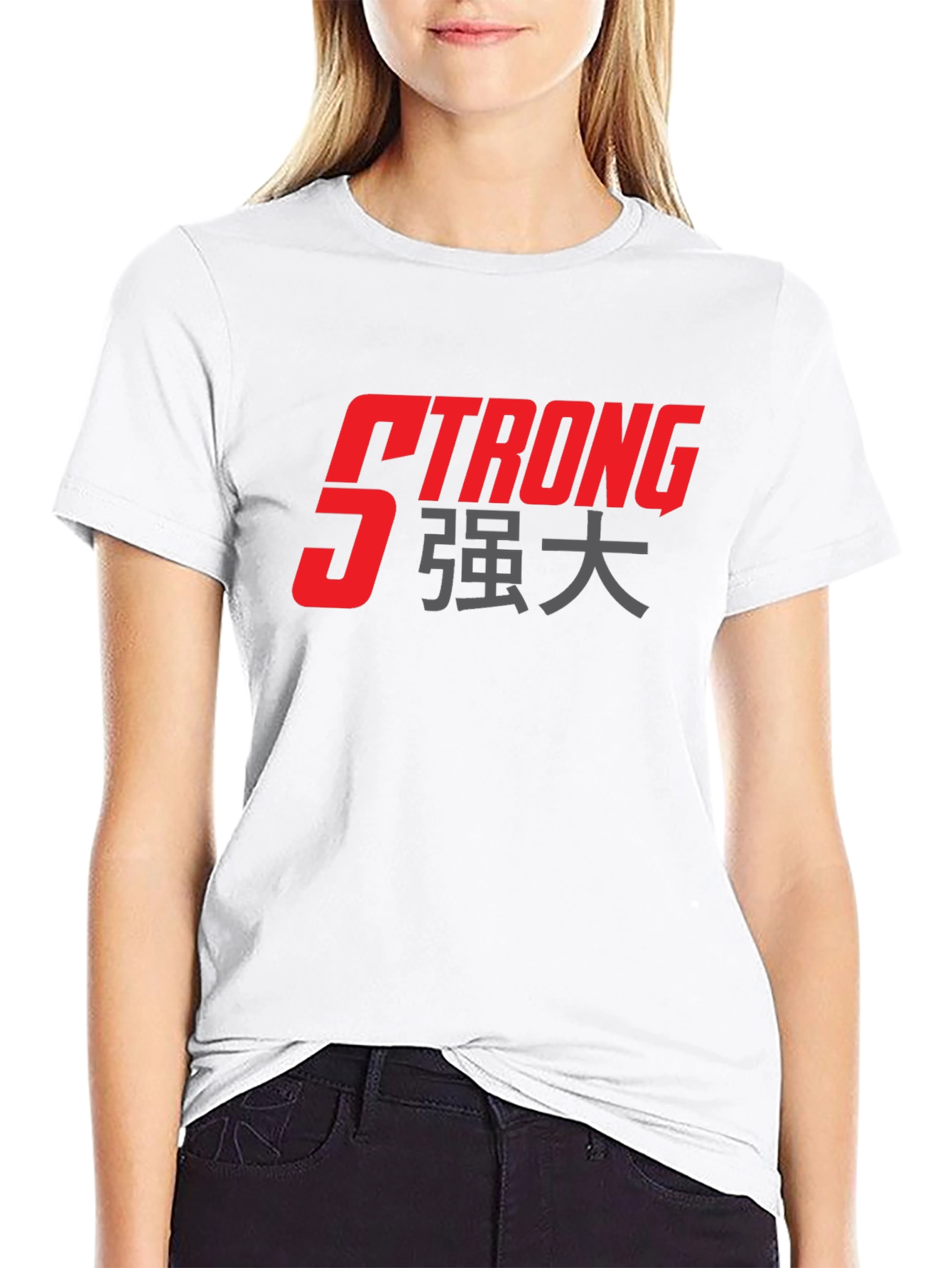 Strong Graphic T-Shirt - Black Cotton Tee