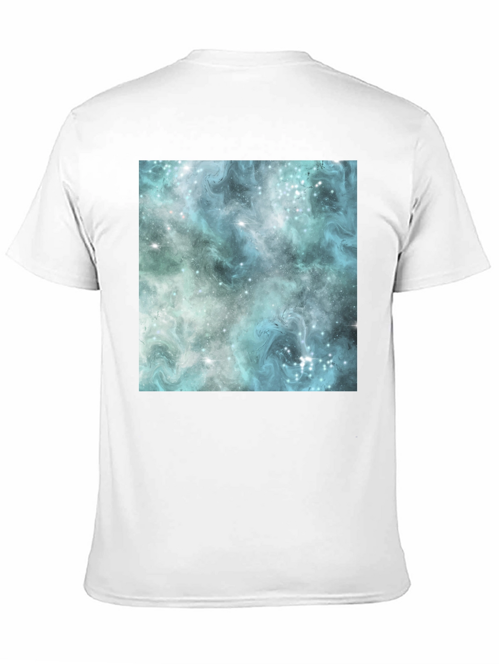 Galaxy Print Black Crew Neck T-Shirt