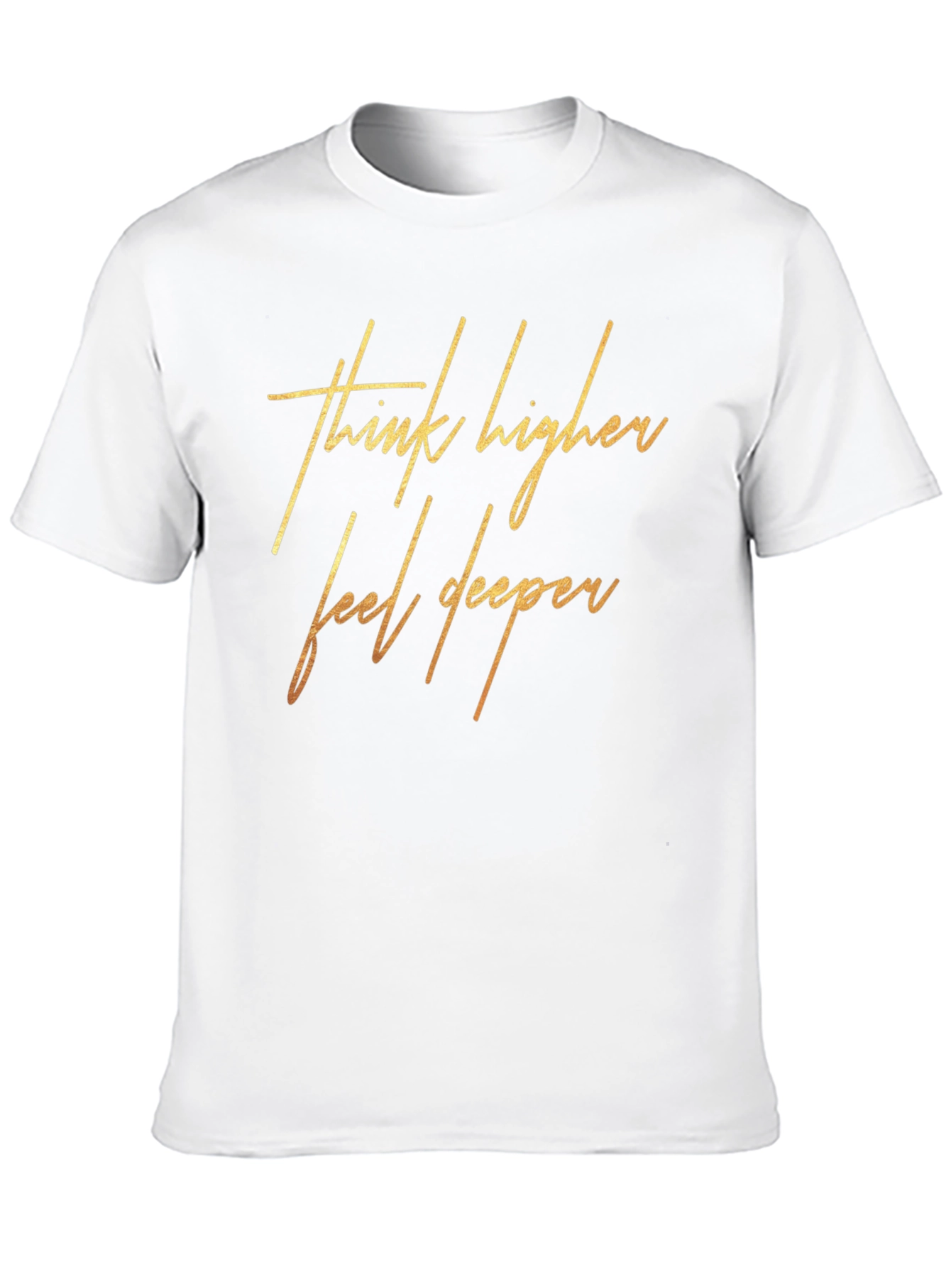 Think Higher Feel Deeper Black Graphic Tee