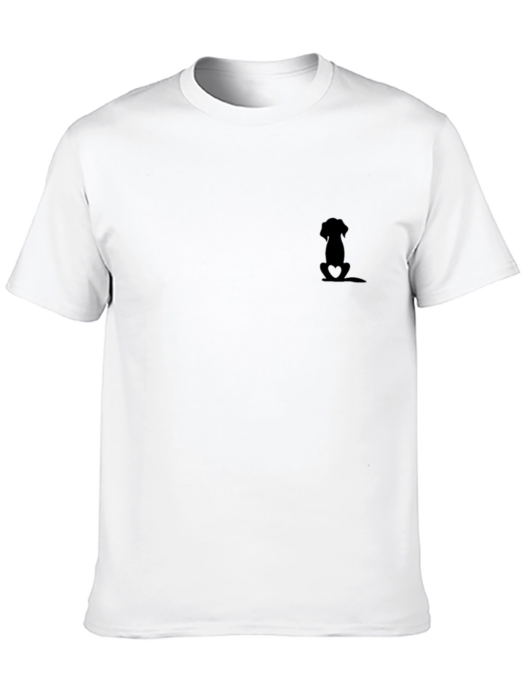 Mens Black Dog Silhouette Graphic Tee