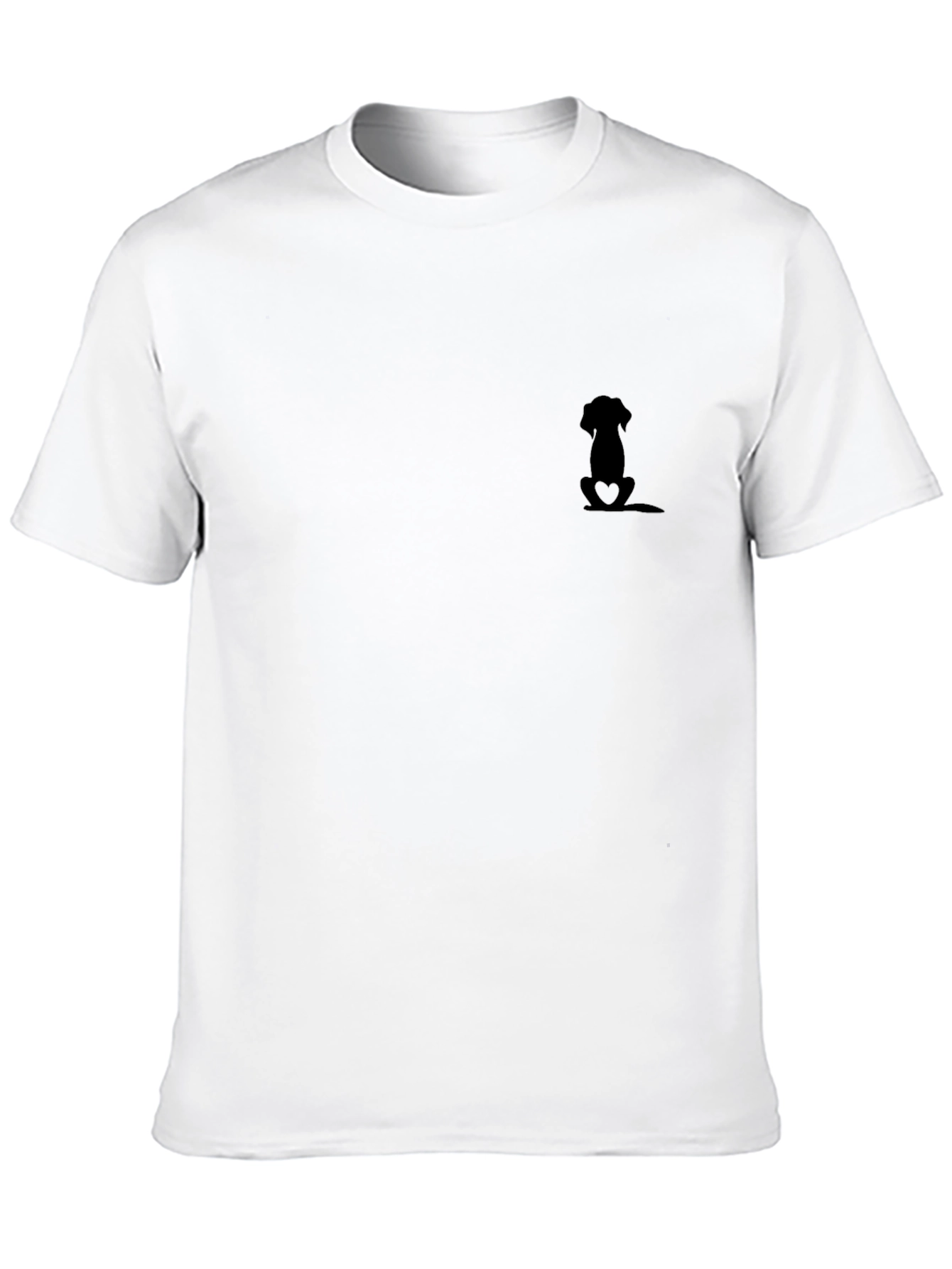 Mens Black Dog Silhouette Graphic Tee