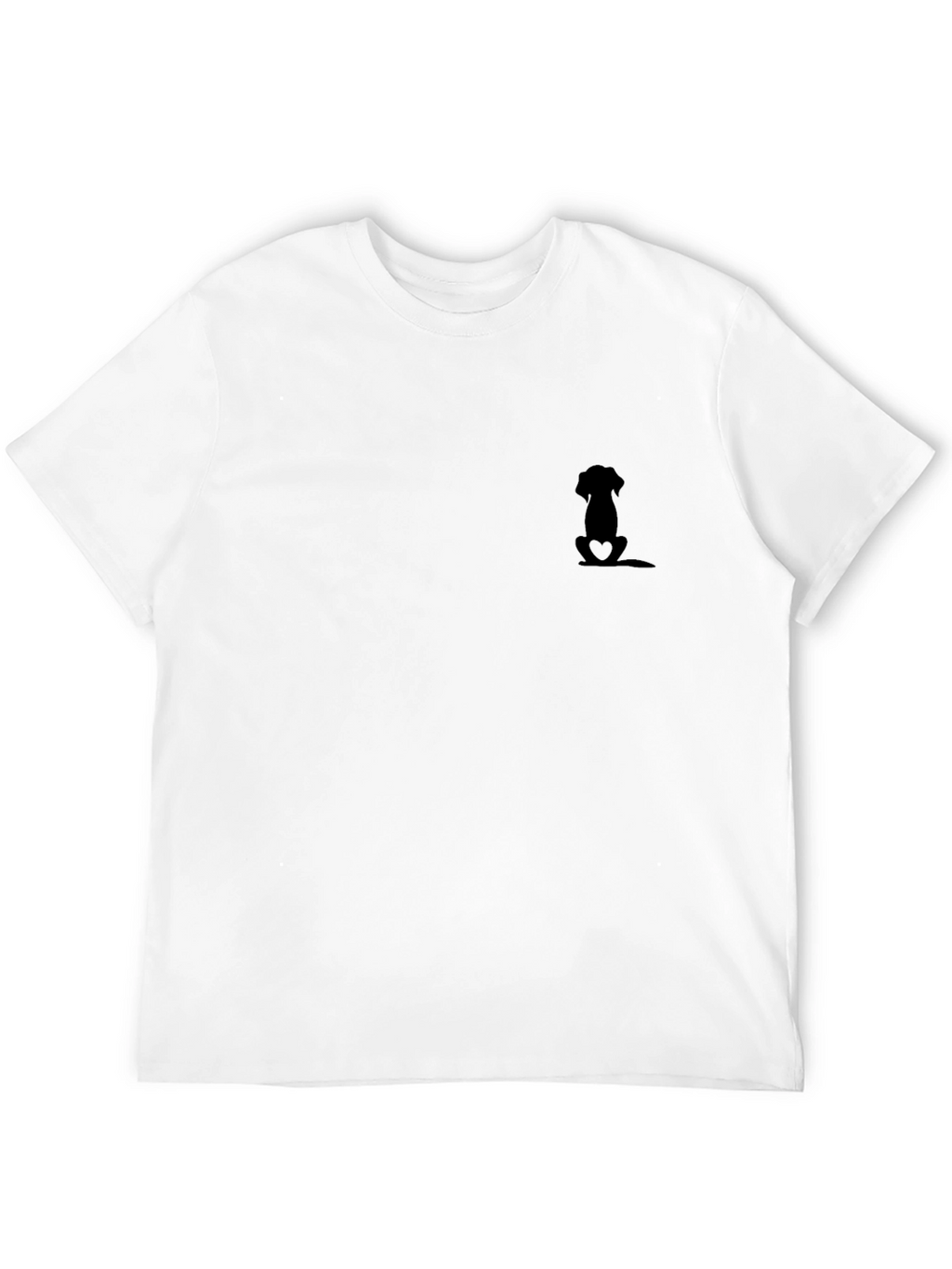 Mens Black Dog Silhouette Graphic Tee