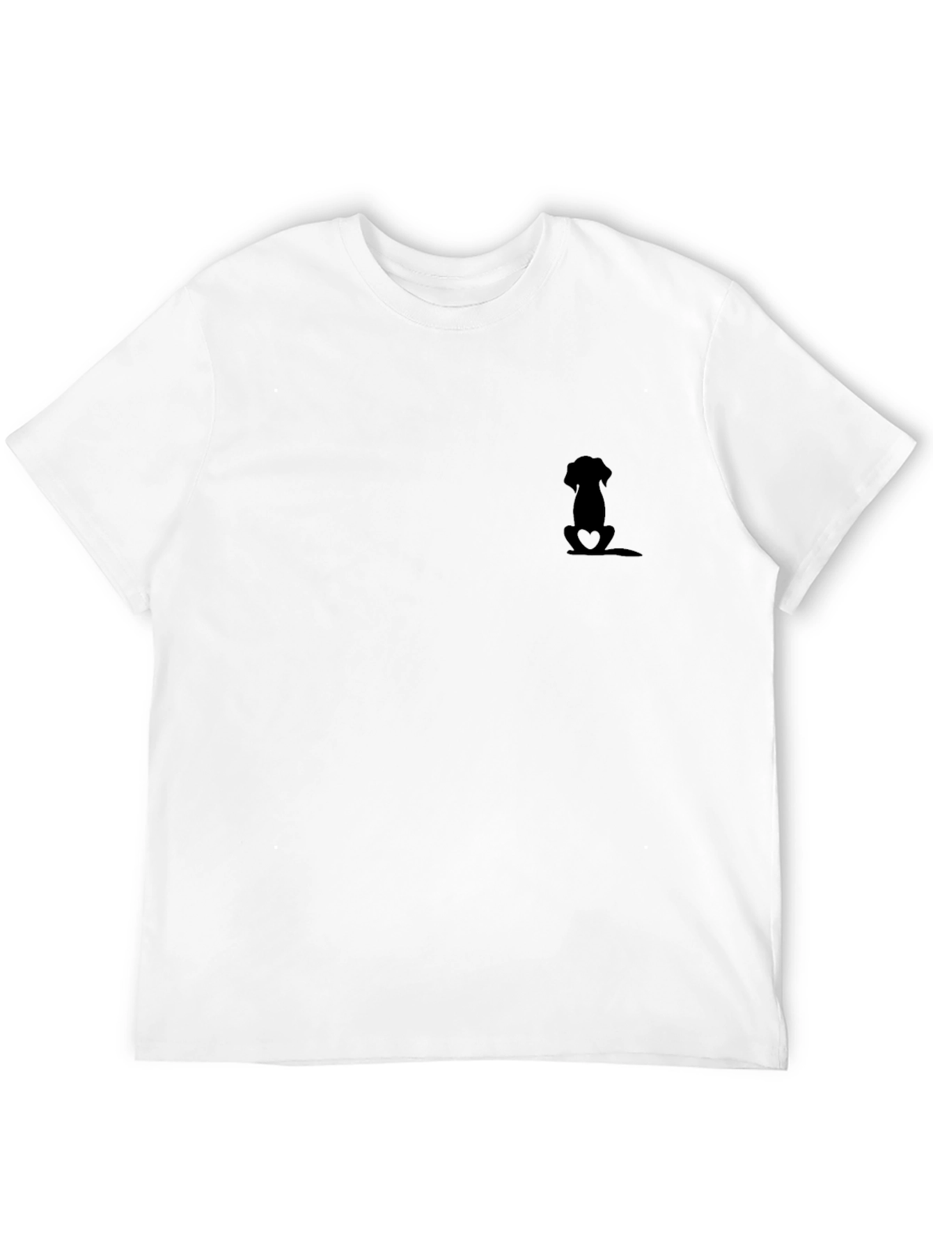Mens Black Dog Silhouette Graphic Tee