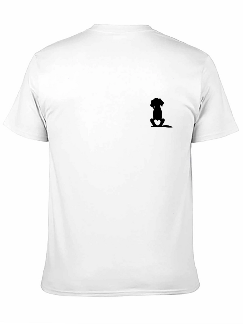 Mens Black Dog Silhouette Graphic Tee