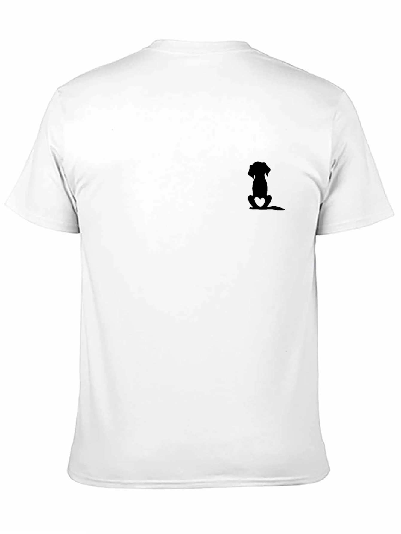 Mens Black Dog Silhouette Graphic Tee