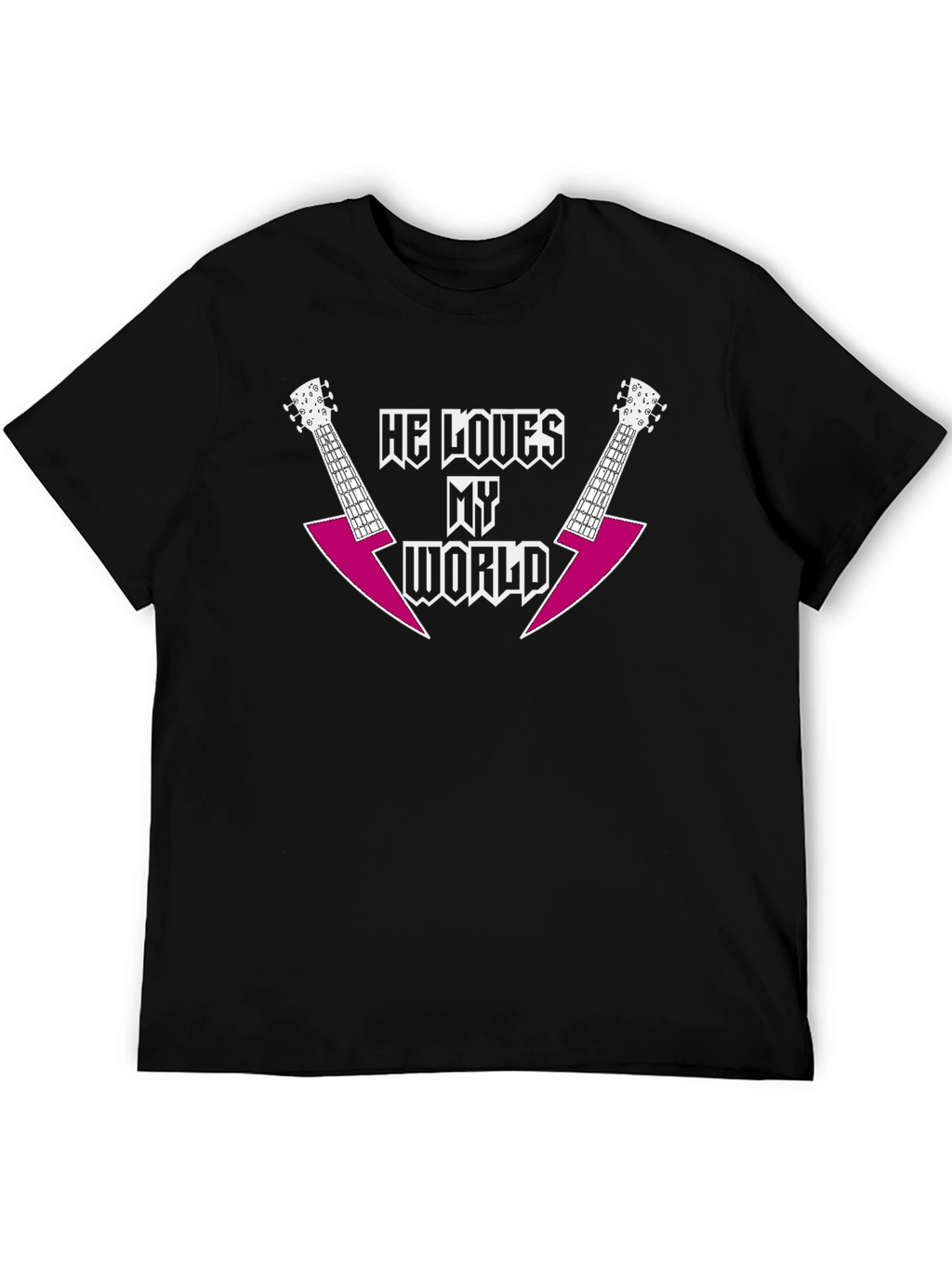 He Loves My World Guitar Graphic T-Shirt