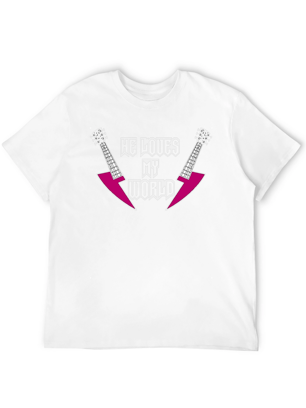 He Loves My World Guitar Graphic T-Shirt