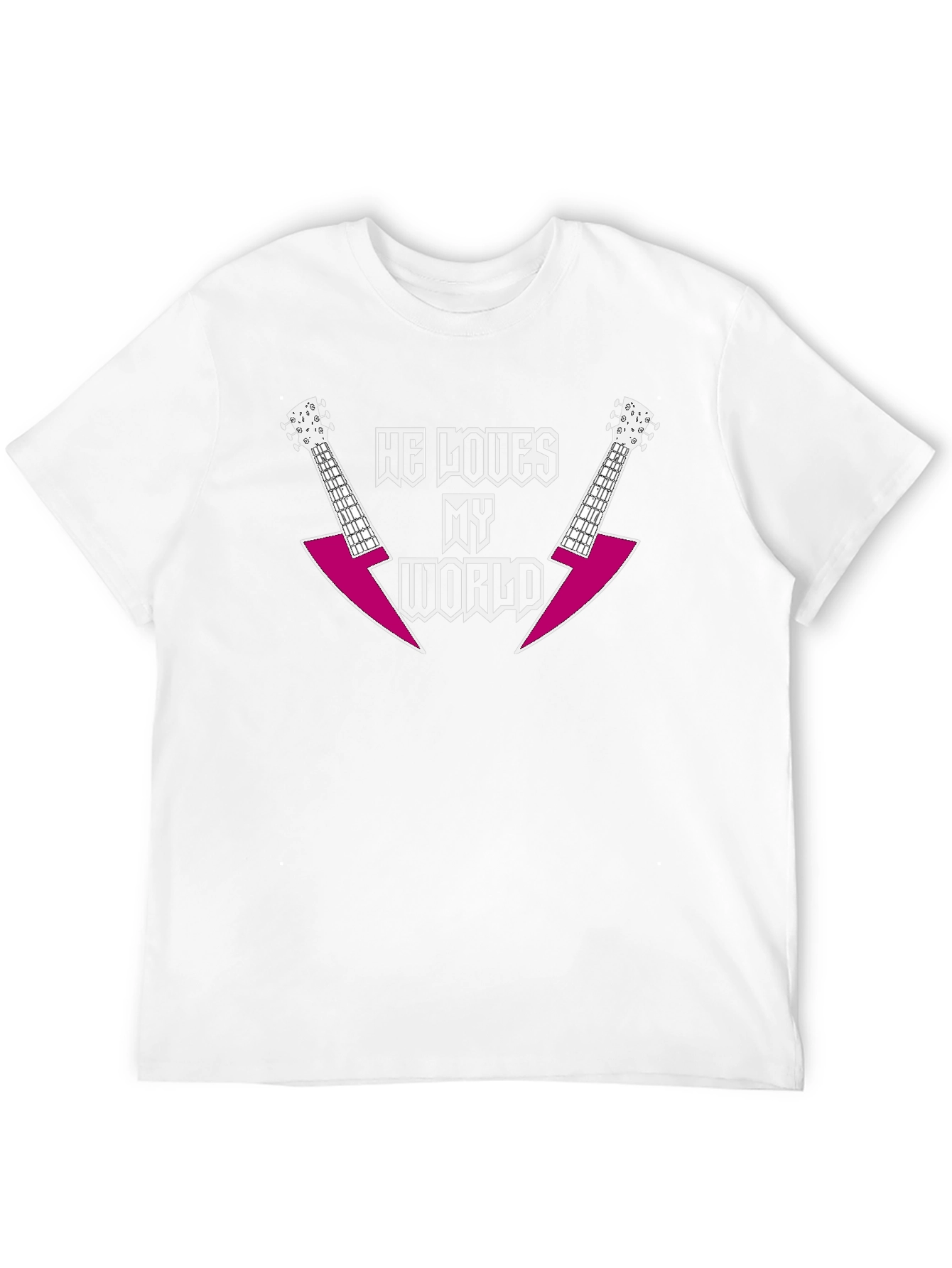 He Loves My World Guitar Graphic T-Shirt