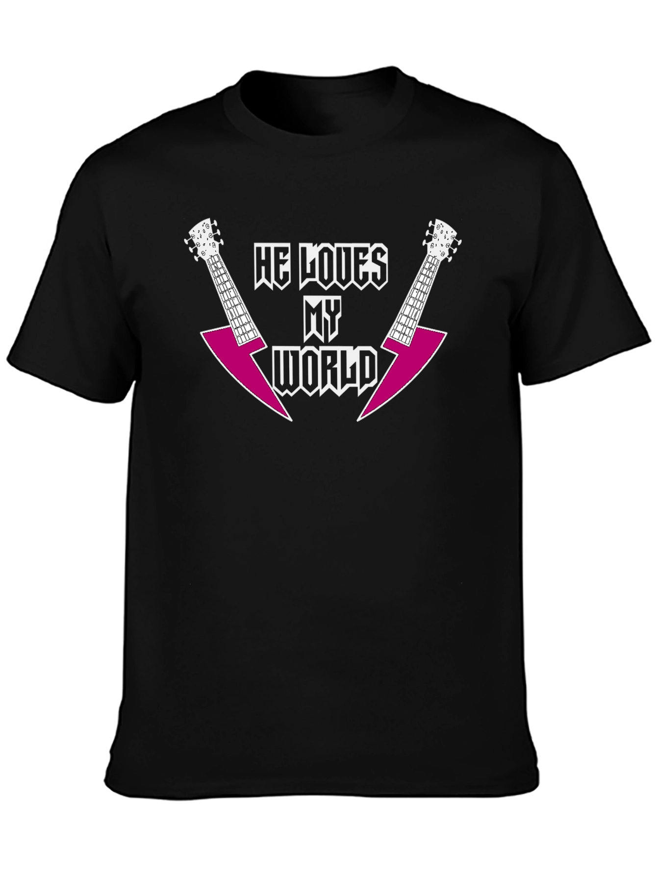 He Loves My World Guitar Graphic T-Shirt