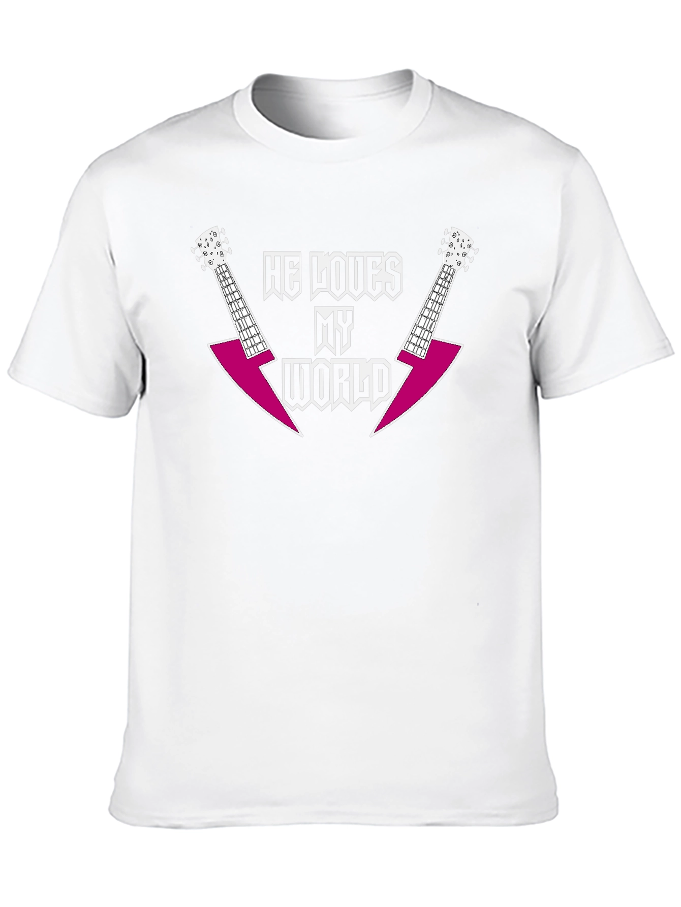 He Loves My World Guitar Graphic T-Shirt