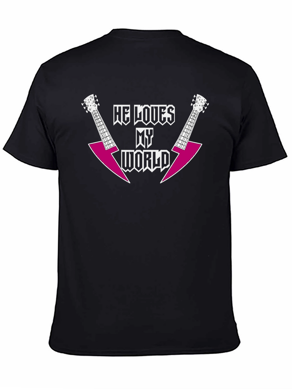 He Loves My World Guitar Graphic T-Shirt