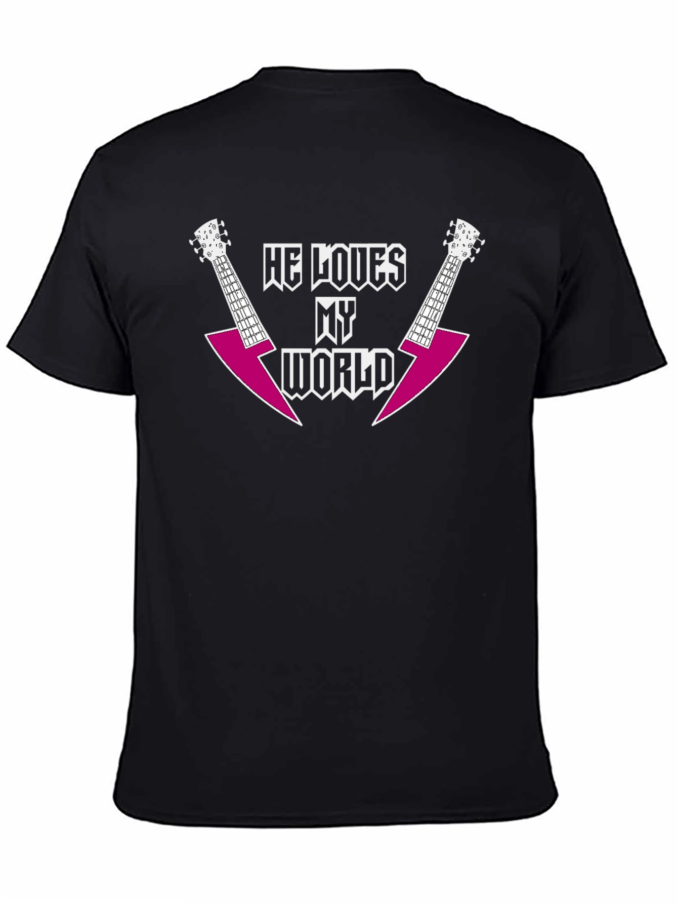 He Loves My World Guitar Graphic T-Shirt