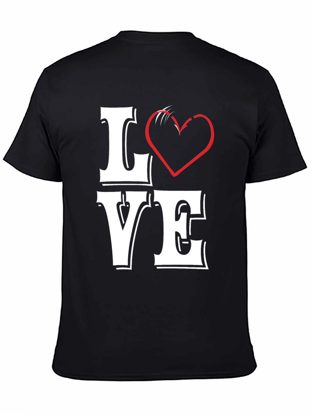 LOVE Graphic Tee - Black Cotton Blend