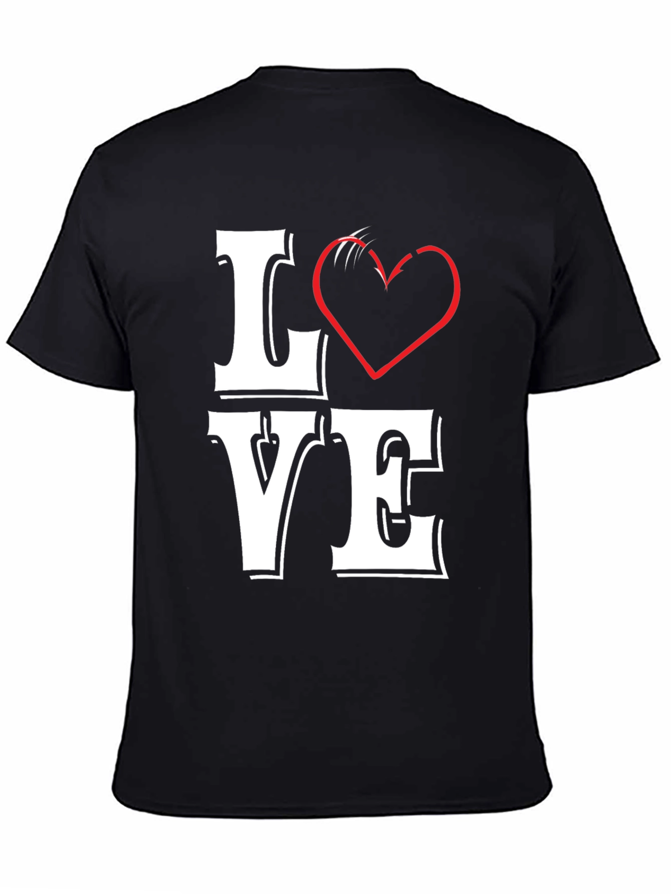 LOVE Graphic Tee - Black Cotton Blend