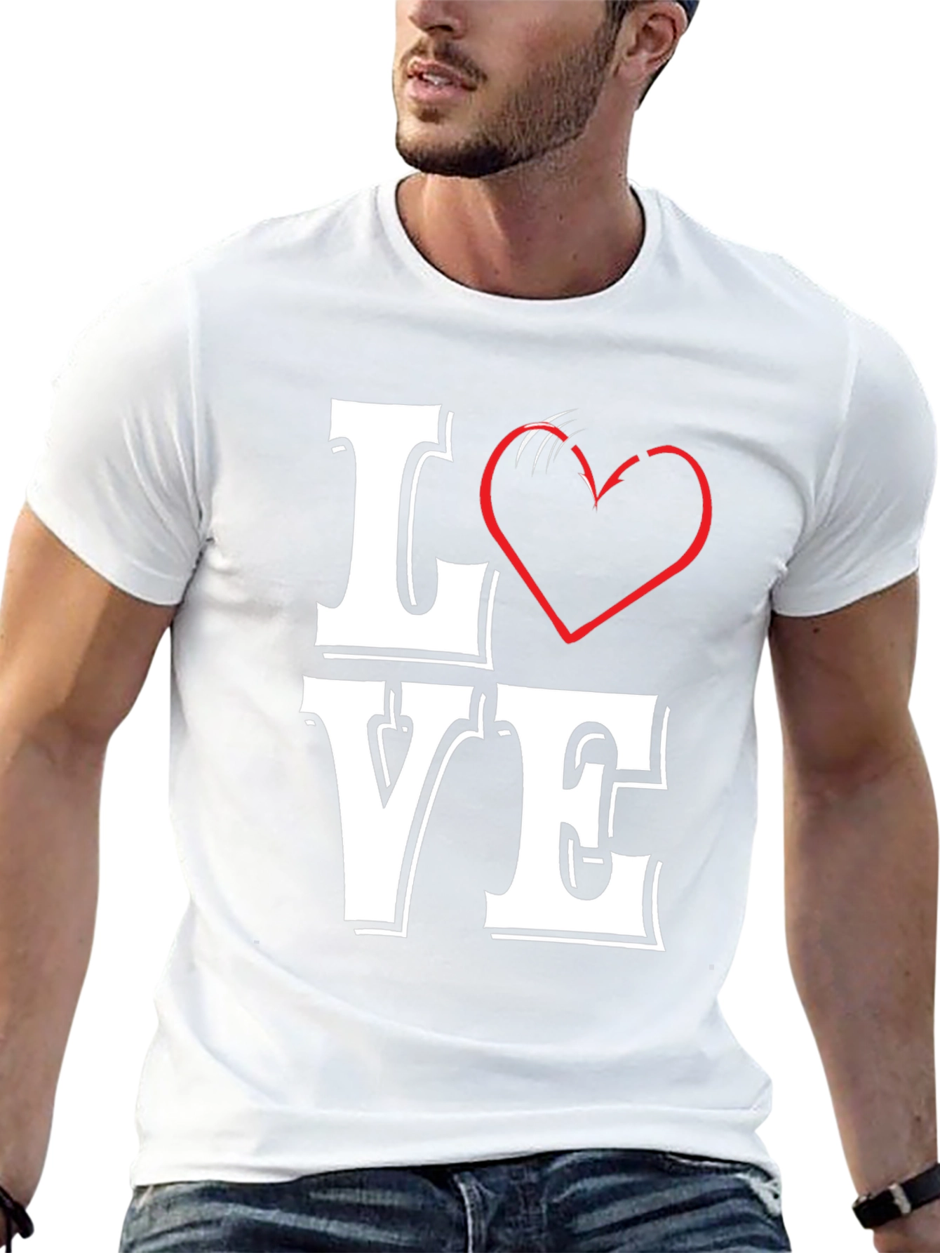 LOVE Graphic Tee - Black Cotton Blend