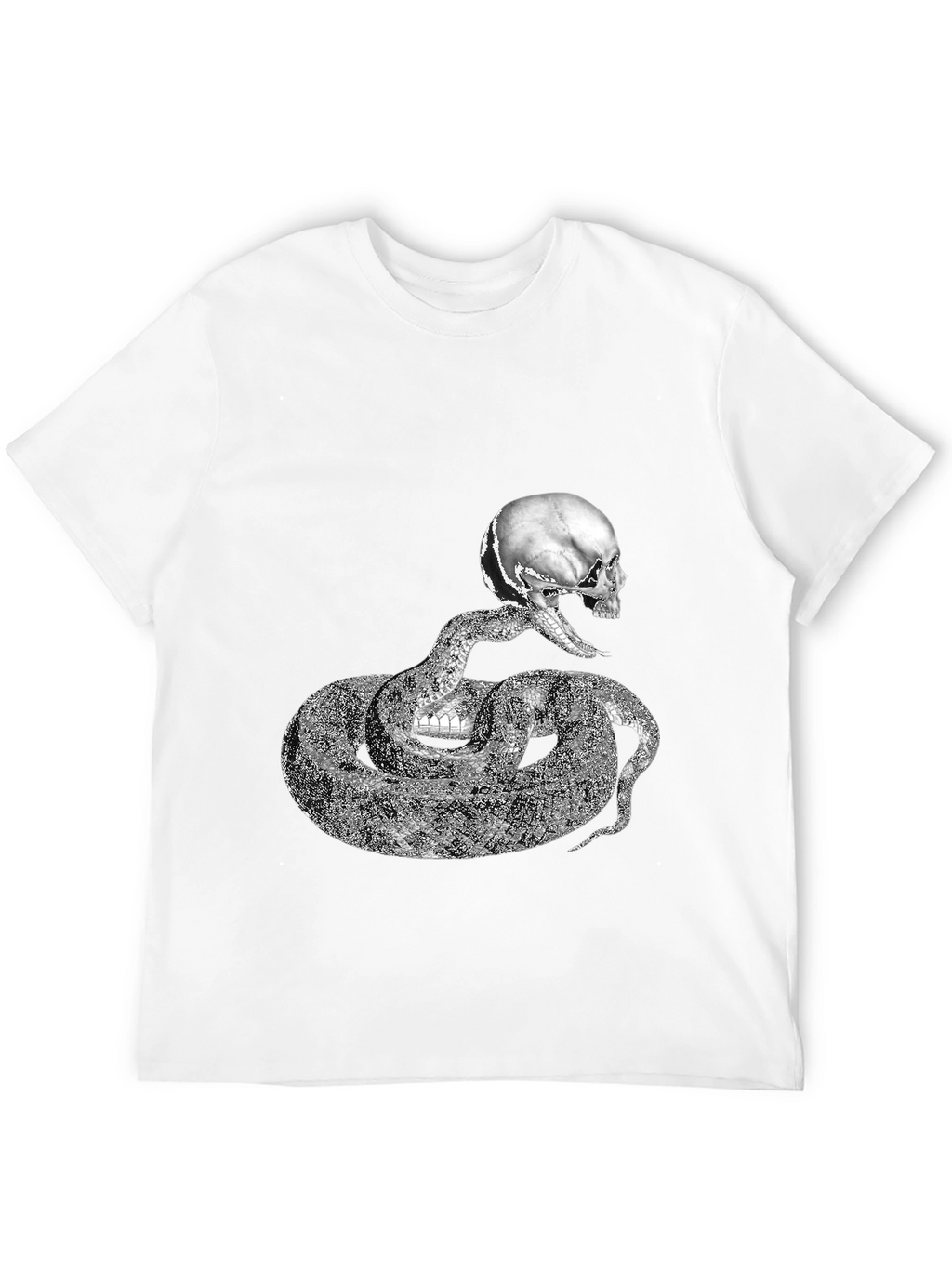 Skull Snake Graphic T-Shirt - Mens Black Tee
