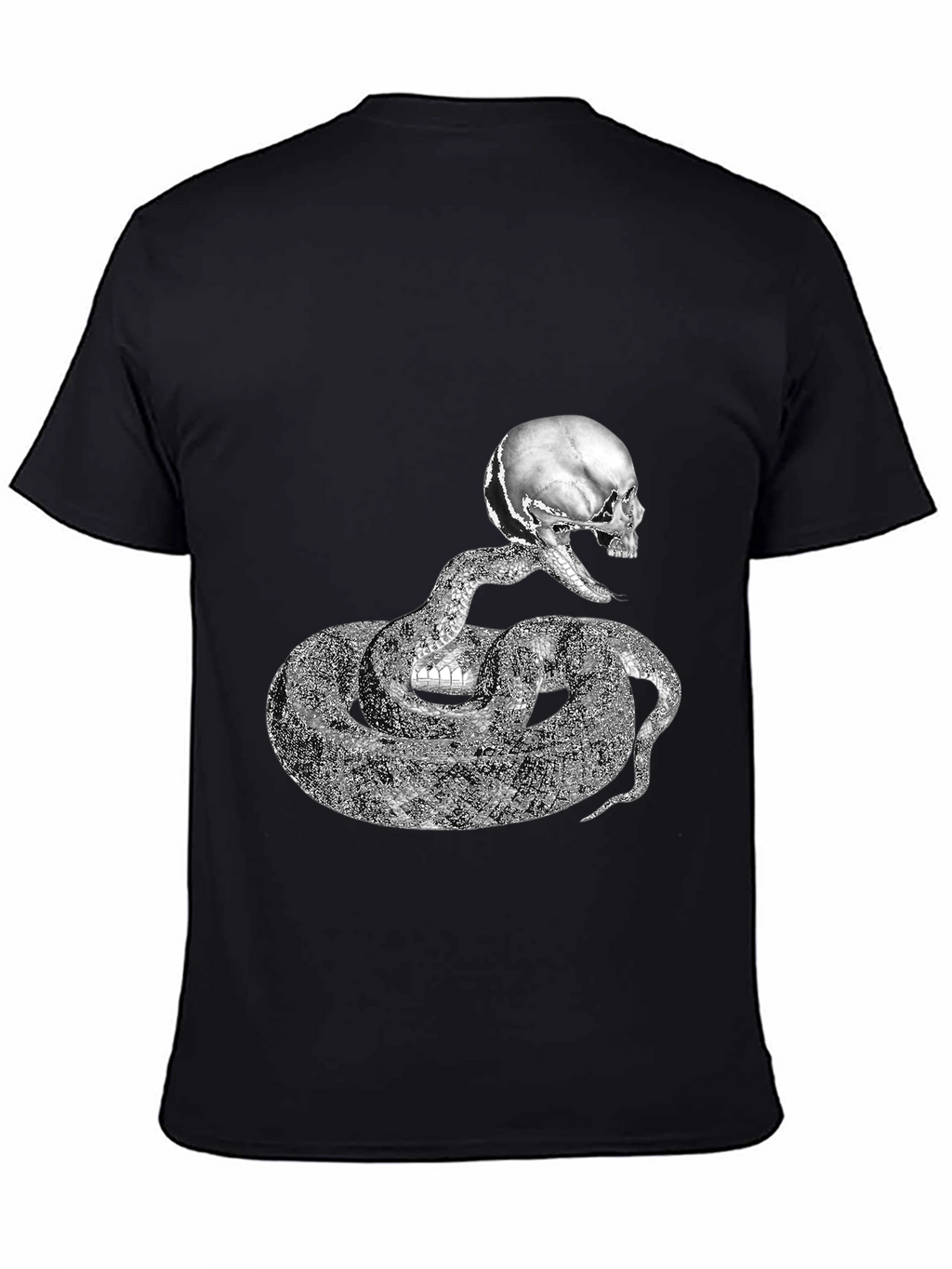 Skull Snake Graphic T-Shirt - Mens Black Tee