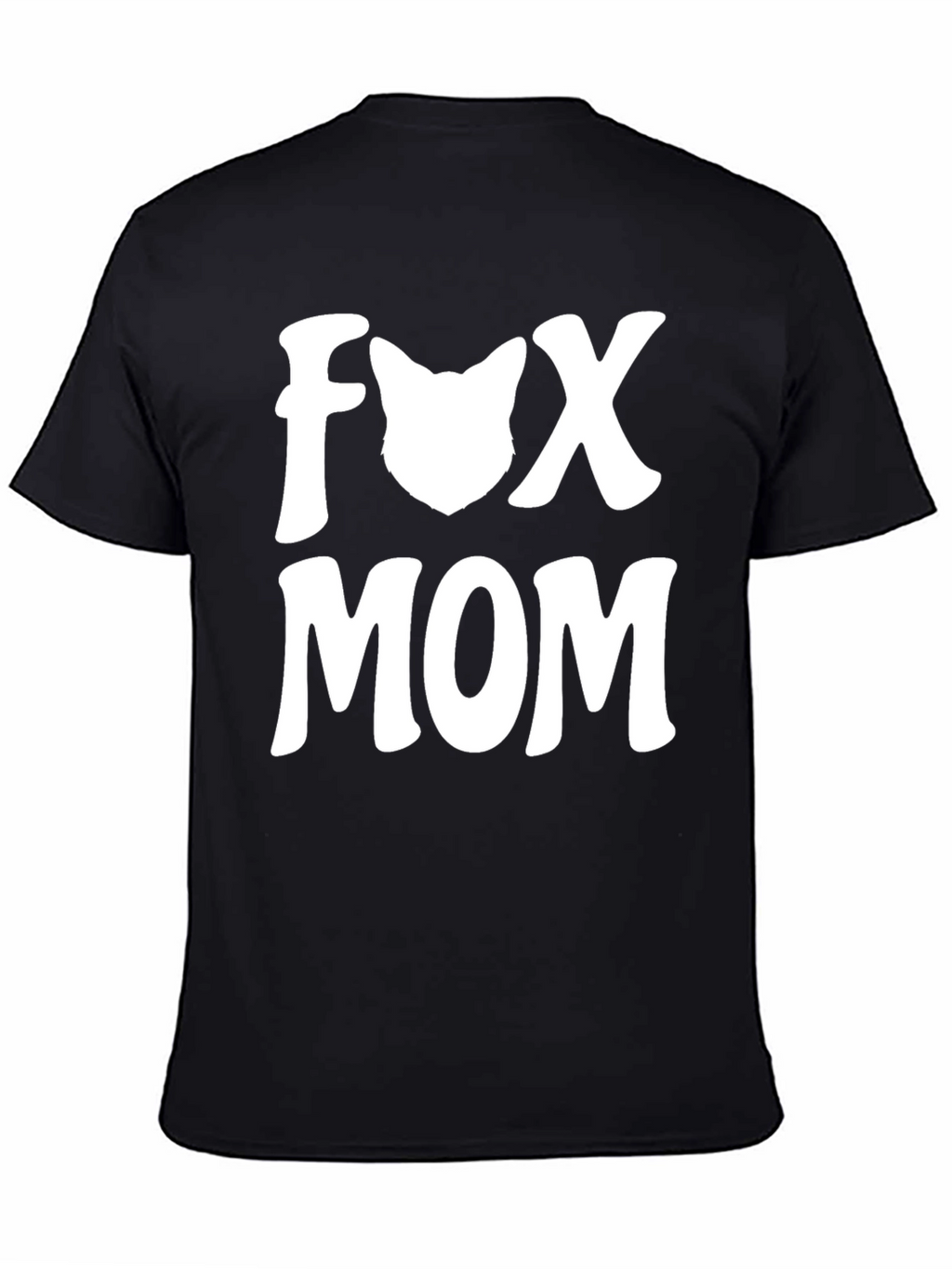 Fox Mom Graphic T-Shirt - Black