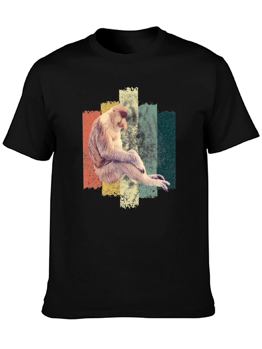 Proboscis Monkey T-Shirt - Retro Style