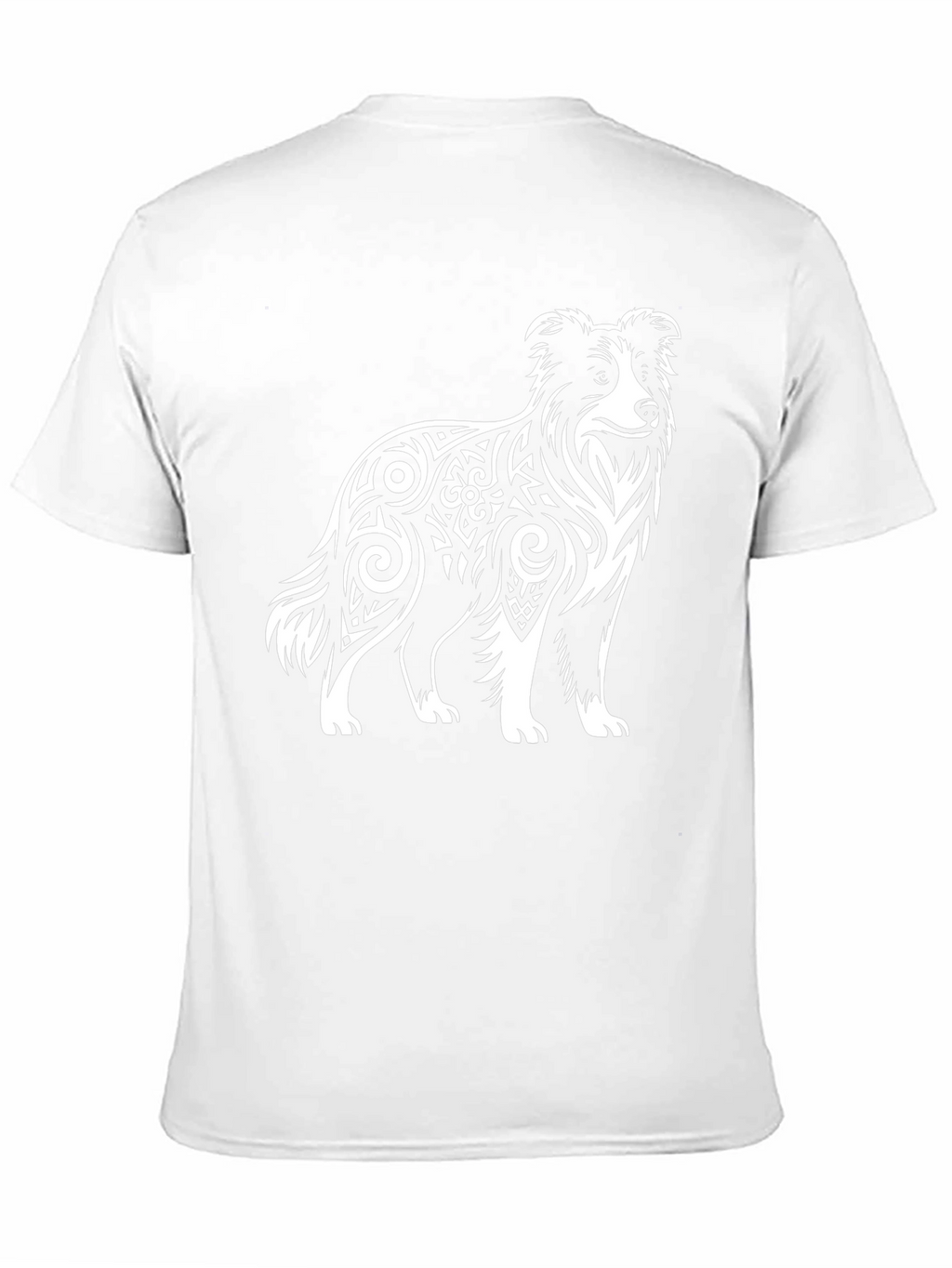 Border Collie Tribal Art Mens T-Shirt